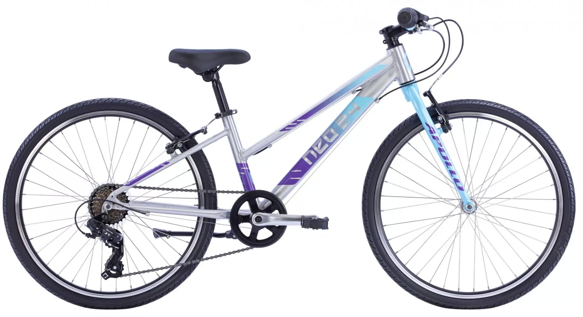 

Велосипед 24" Apollo Neo 7s girls Brushed Alloy / Ice Blue / Purple Fade