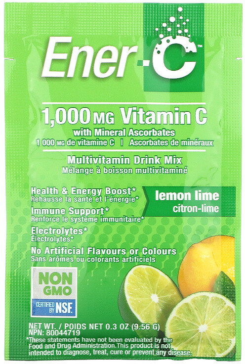 

Ener-C Vitamin C, Multivitamin Drink Mix, Lemon Lime, 1.000 mg, 1 Packet, 9 g (CN6133-4)