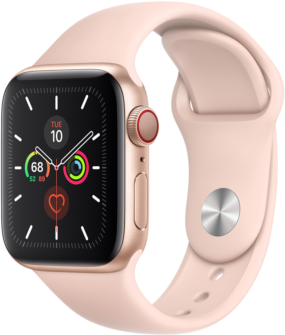 

Apple Watch Series 5 40mm GPS+LTE Gold Aluminum Case with Pink Sand Sport Band (MWWP2, MWX22)