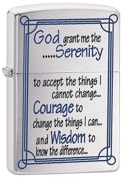 

Зажигалка Zippo 200 Serenity Prayer Brushed Chrome (24355)