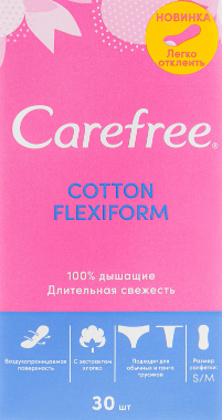 

Carefree Flexi Form Ежедневные прокладки 30 шт.