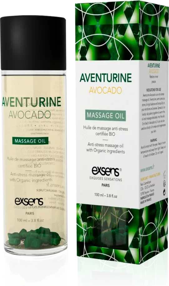

Распродажа! Массажное масло Exsens Aventurine Avocado (анти-стресс) 100мл (срок годности 09.2020)