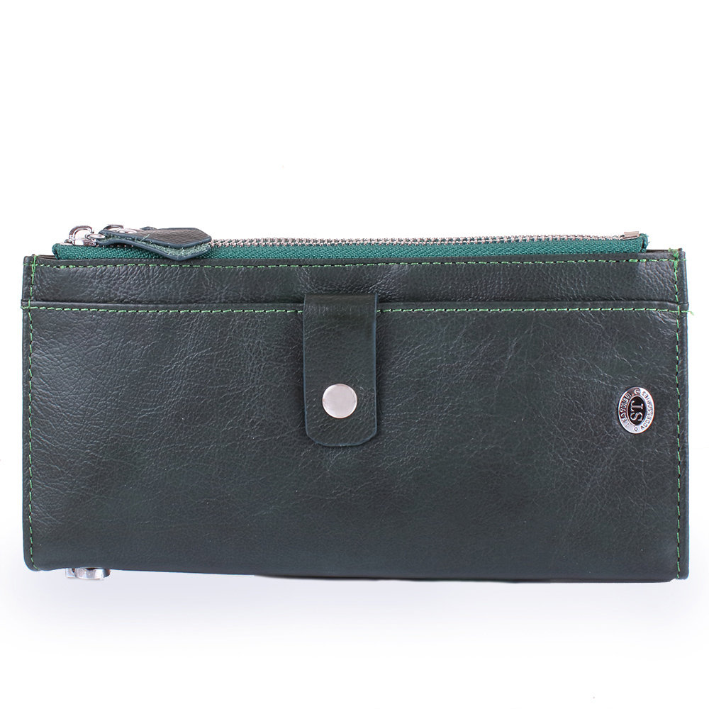 

Женский кошелек St Leather Accessories темно-зеленый (NST420-green)