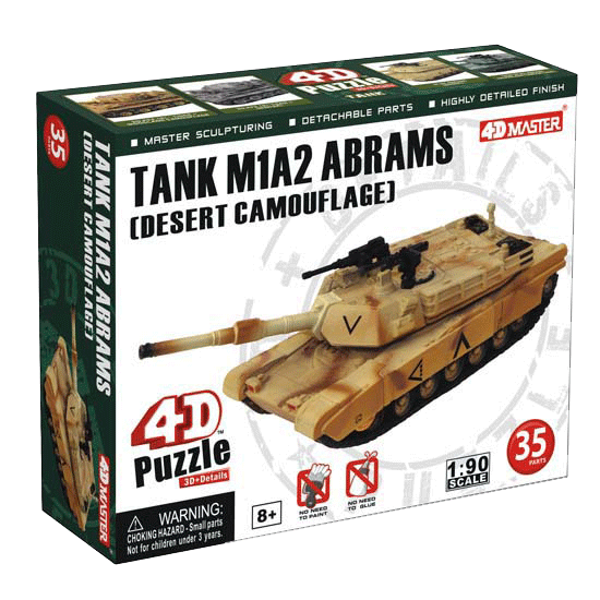 

Объемный пазл 4D Master "Танк Tank M1A2 Abrams [DESERT CAMOUFLAGE]" (26326)