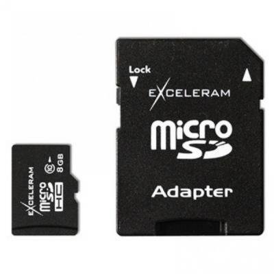 

eXceleram 8GB microSDHC Class 10 + adapter (MSD0810VA)