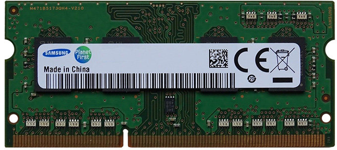 

Samsung 4 Gb SO-DIMM DDR3L 1600 MHz (M471B5173DB0-YK0) Rb