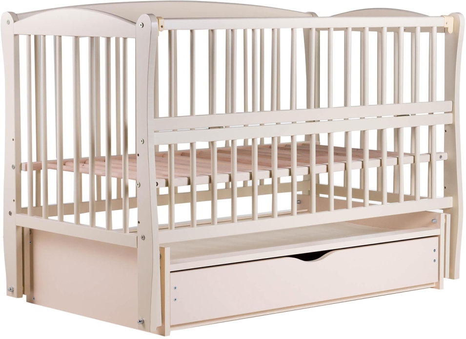 

Кровать Babyroom Еліт маятник, ящик, откидной бок DEMYO-5 бук слоновая кость (622090)