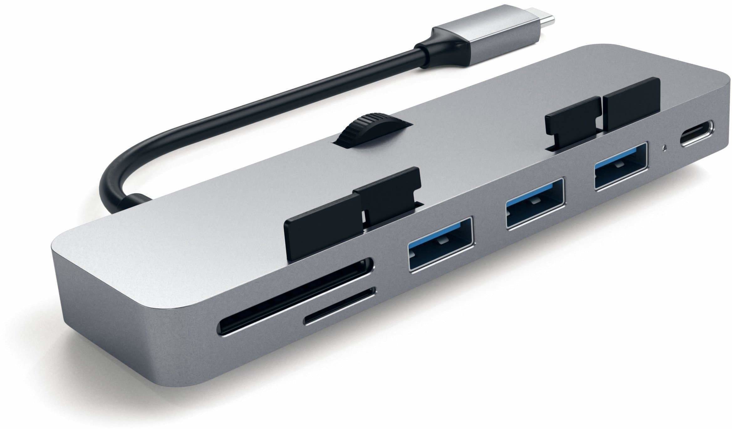 

Satechi Adapter Clamp Pro USB-C to USB-C+3xUSB3.0+micro SD+SD Space Grey (ST-TCIMHM)