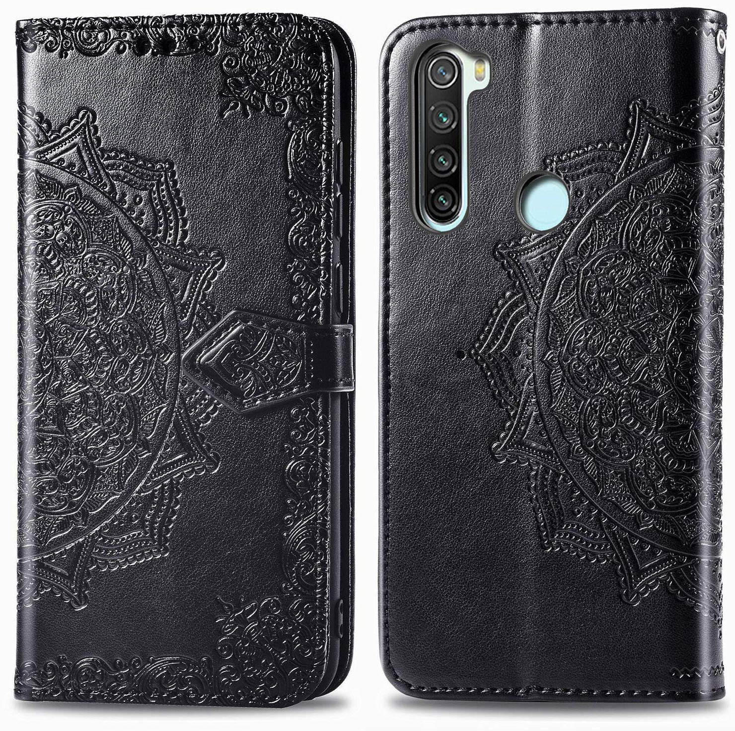

Mobile Case Book Cover Art Leather Black for Xiaomi Redmi Note 8