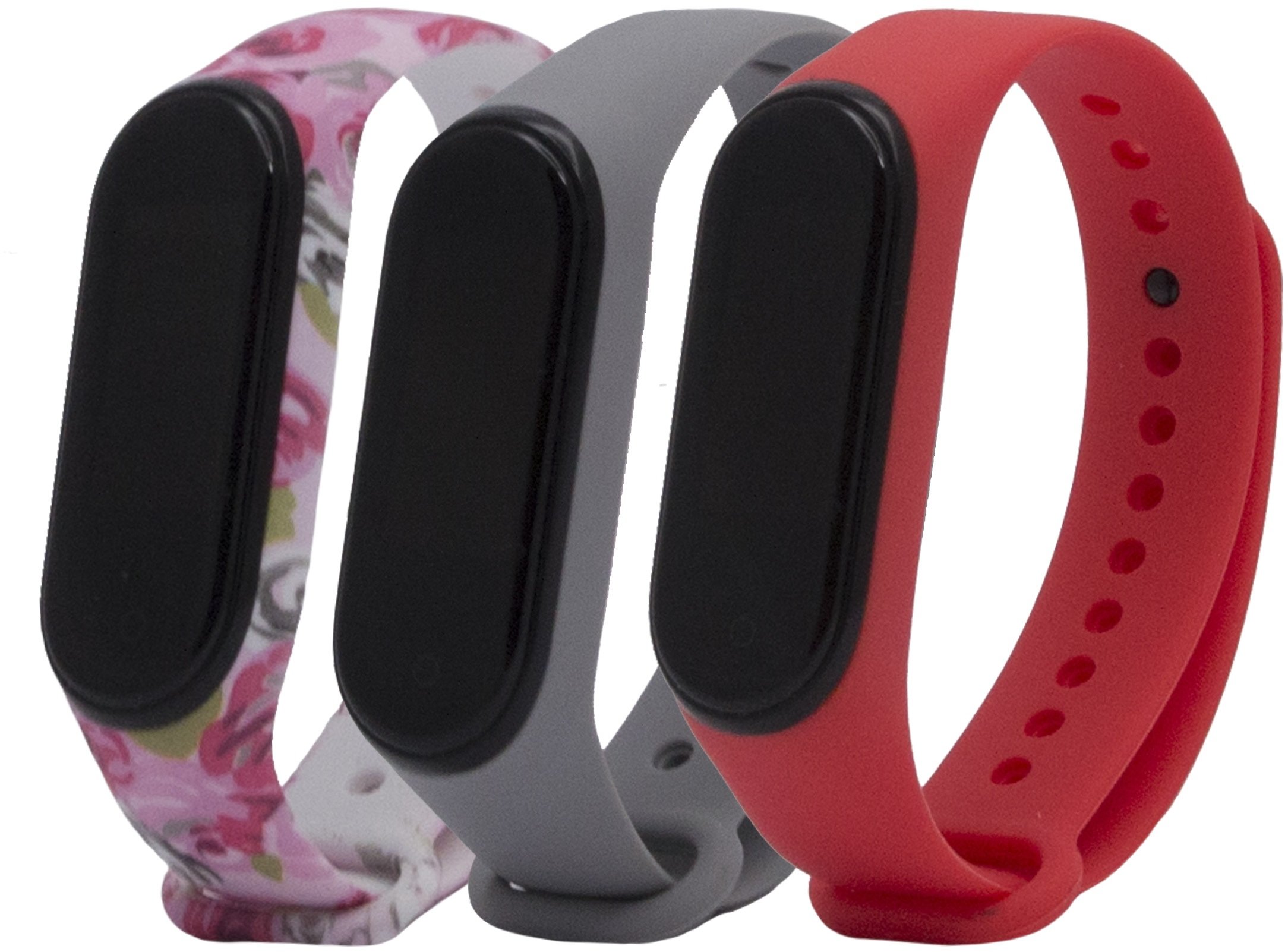 

Набор Tpu Case Light Grey/Red/Roses for Xiaomi Mi Smart Band 3/4