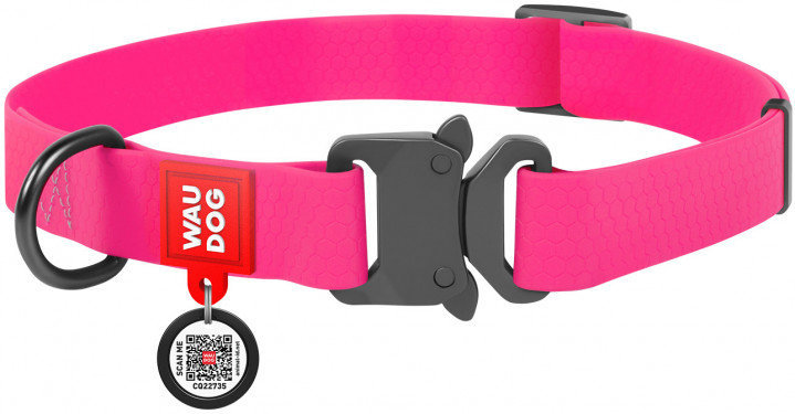 

Ошейник Waudog Waterproof с QR-паспортом, водостойкий, металлическая пряжка-фастекс 20 мм 24-40 см розовый (27937)