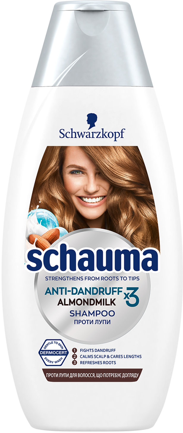 

Schwarzkopf Schauma Shampoo Anti-Dandruff x3 Almond Milk 400 ml Шампунь Против перхоти с Миндальным молочком