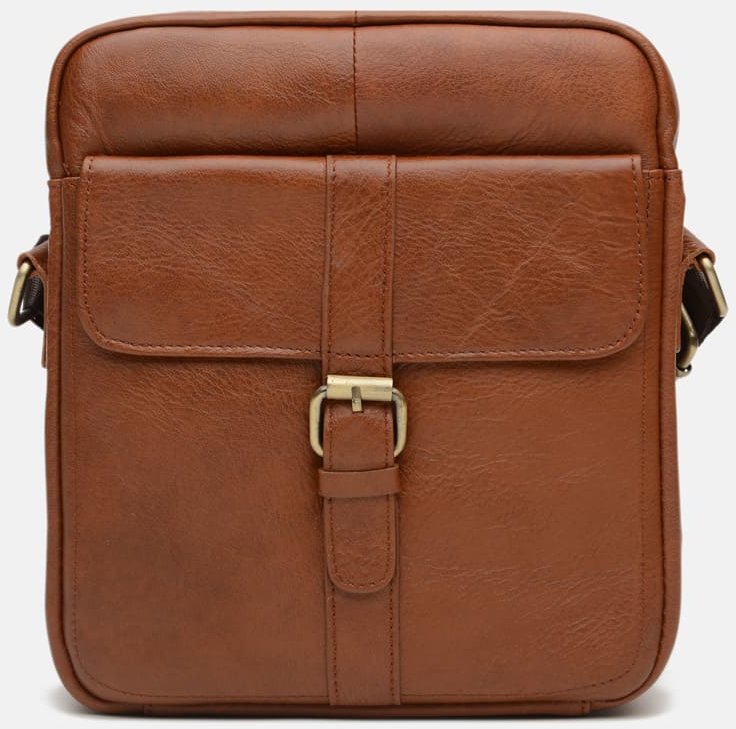 

Мужская сумка через плечо Borsa Leather коричневая (K15210-brown)