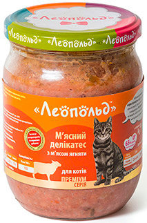 

Влажный корм для кошек Леопольд Мясные деликатесы с ягненком 500 г х 6 шт. (4820185490177-6)
