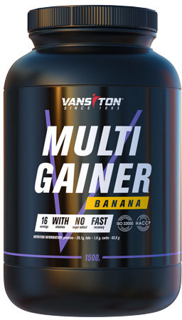 

Vansiton Multi Gainer 1500 g /16 servings/ Banana