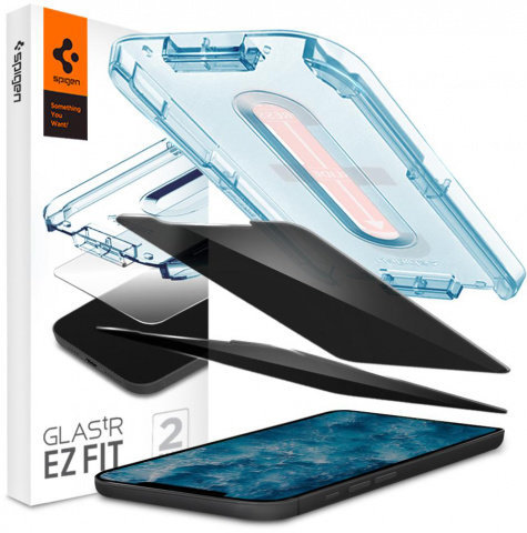 

Spigen Tempered Glass Protector Glas.tR Ez Fit Privacy 2 Pack (AGL01793) for iPhone 12 Pro Max