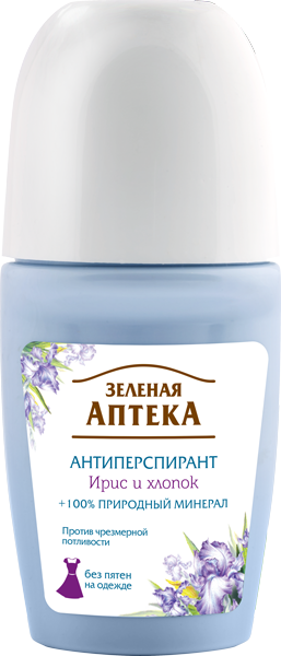 

Зеленая Аптека Антиперспирант Ирис и хлопок 50 ml