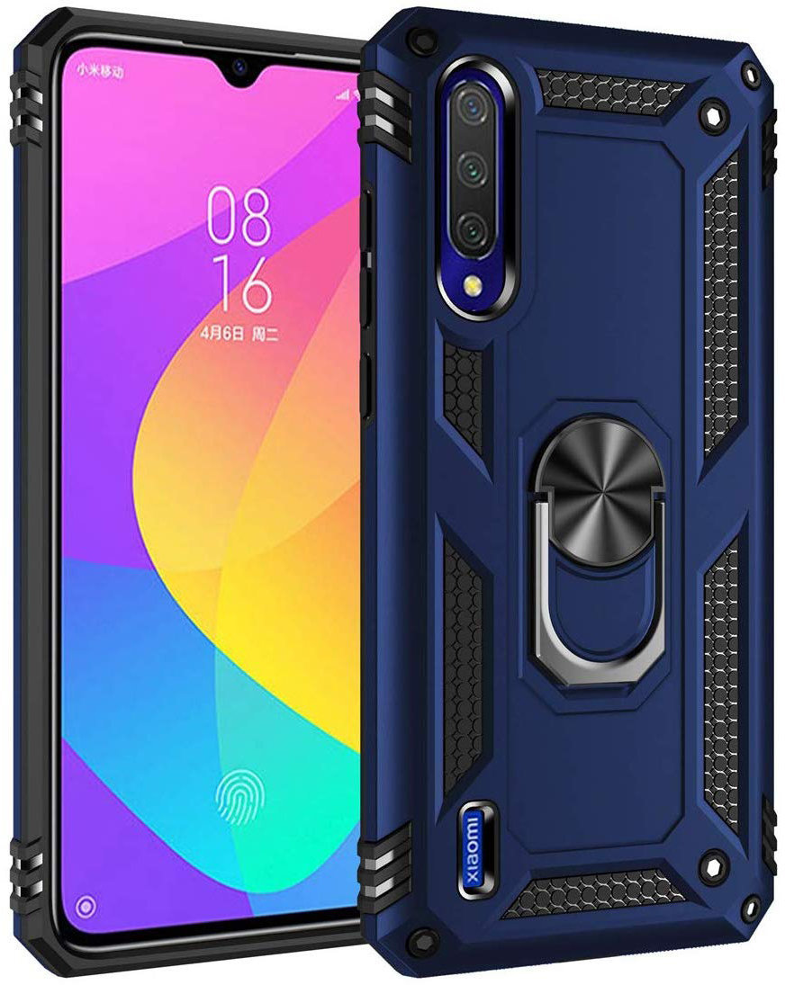 

Mobile Case Shockproof Serge Magnetic Ring Navy Blue for Xiaomi Mi9 Lite / Mi CC9