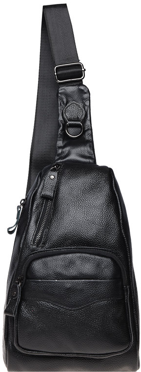 

Мужская сумка-слинг Borsa Leather черная (K1029-black)