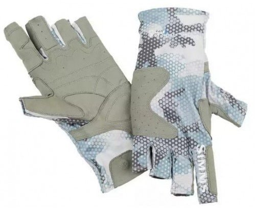 

Мужские митенки Simms SolarFlex Guide Glove Hex Flo Camo Grey Blue серые L (10487-784-40)