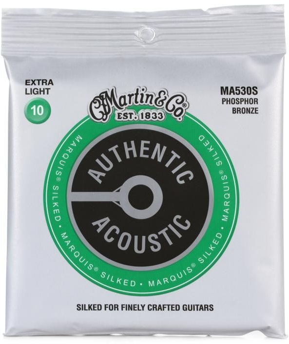 

Струны Martin MA530S Authentic Acoustic Marquis Silked 92/8 Phosphor Bronze Extra Light (10-47)