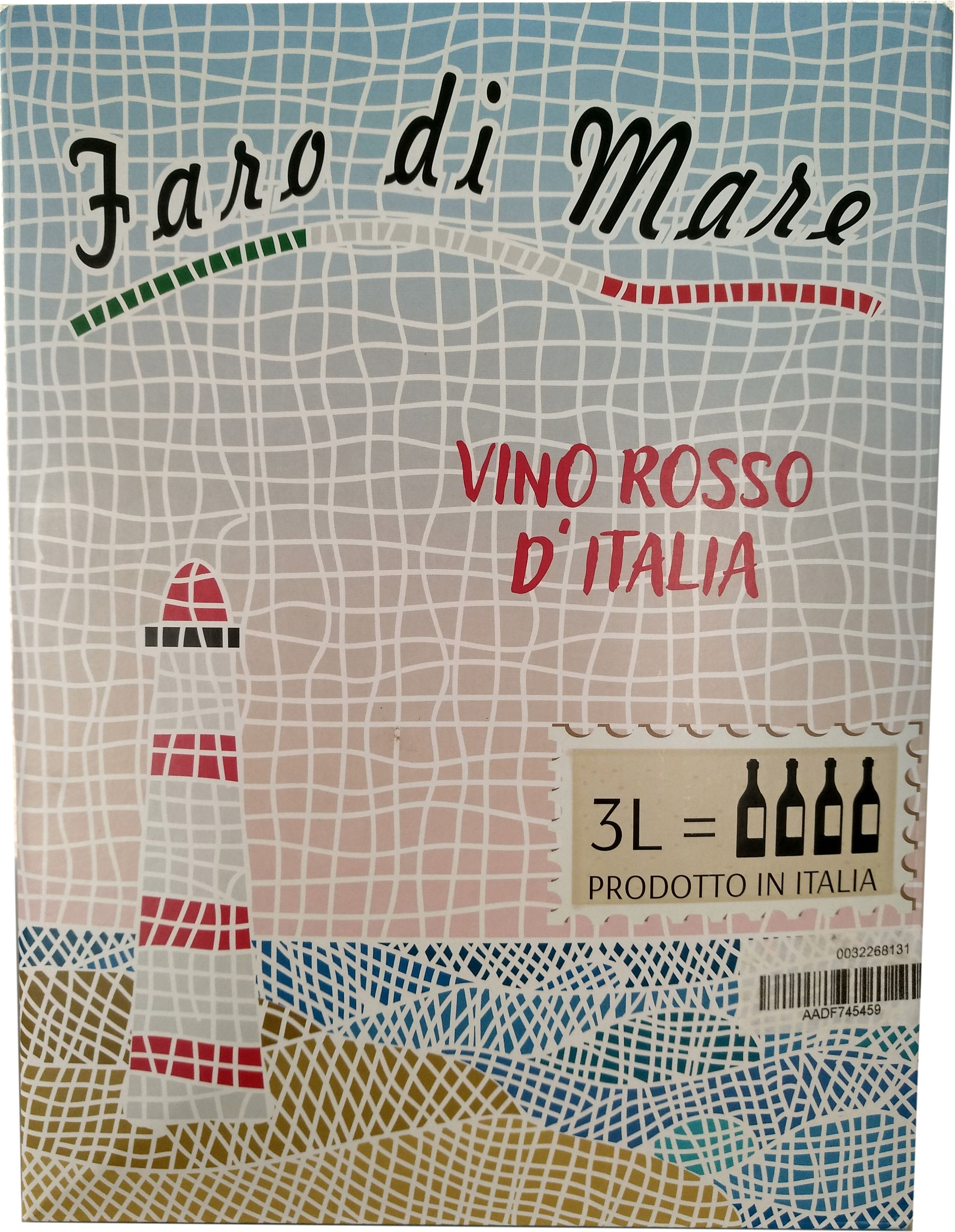 

Вино Faro Di Mare - Vino Rosso сухое красное 3л 11% (PLK8003625020752)