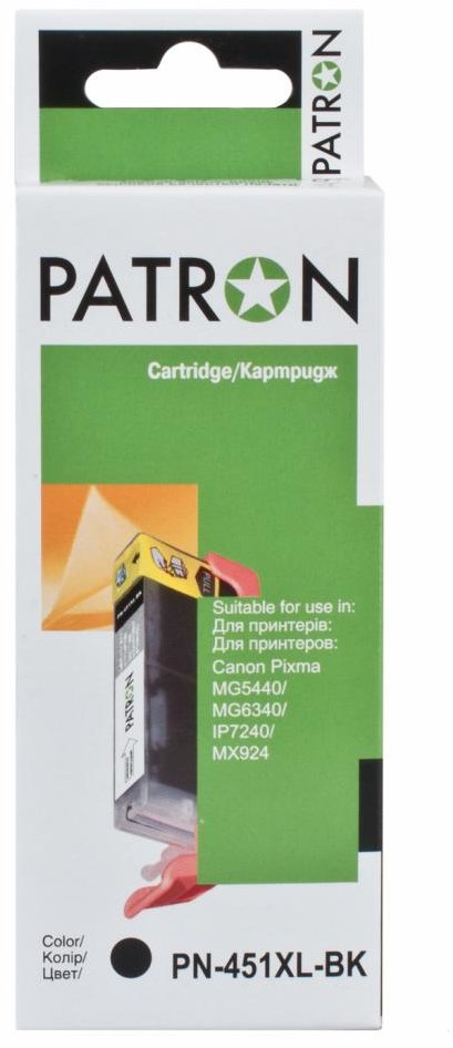 

Patron Canon CLI-451XLBk (PN-451XLBK) Black (CI-CAN-CLI-451-B-PN)