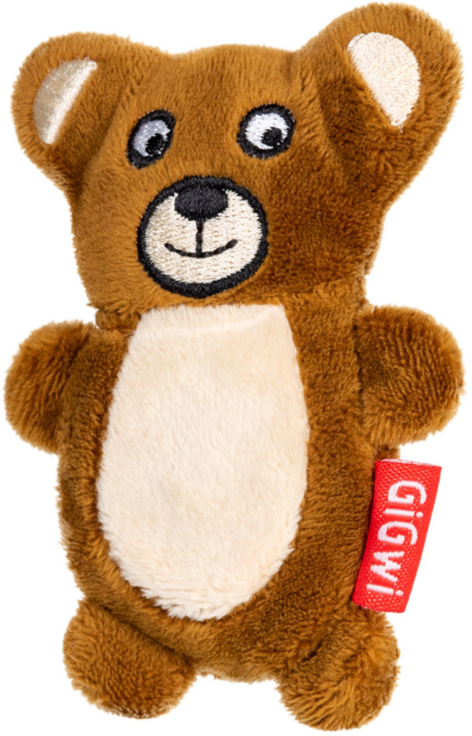 

Игрушка для собак Мишка с двумя пищалками GiGwi Plush плюш 9 см (75023)