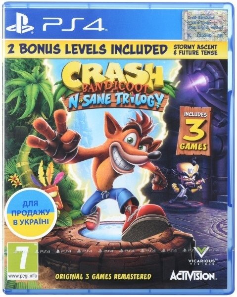 

Crash Bandicoot N. Sane Trilogy - Includes 2 Bonus Levels (PS4, Eng)