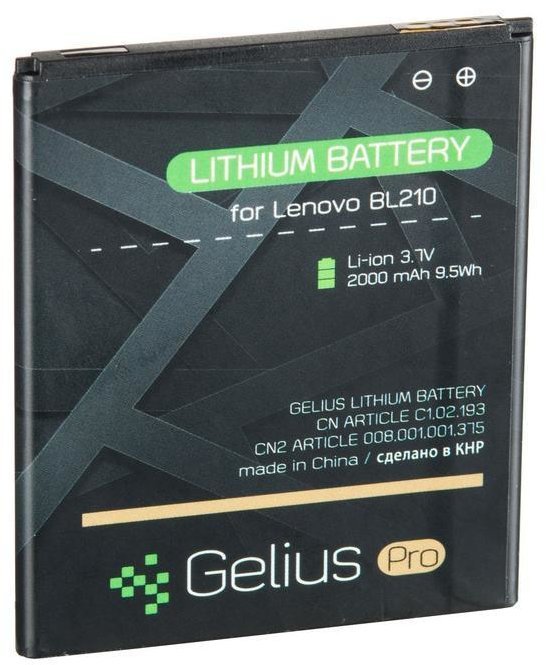 

Gelius Pro 2000mAh (BL-210) for Lenovo S820