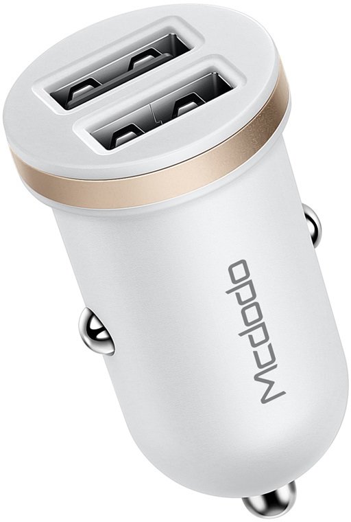 

Mcdodo Usb Car Charger 2xUSB 12W Cuttlefish White (CC-6601)