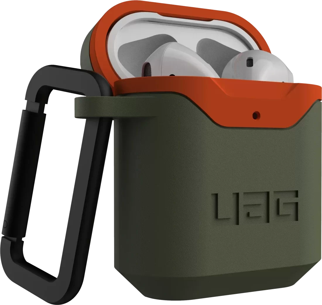 

Чехол для наушников Urban Armor Gear Uag Std. Issue Hard 001 (V2) Olive/Orange (10242F117297) for Apple AirPods 1/2