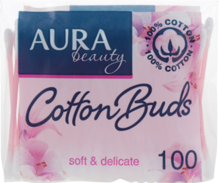 

Aura Beauty Ватные палочки 100 шт.