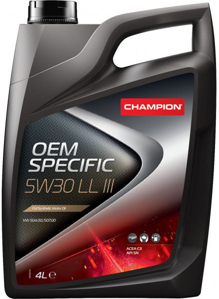 

Моторное масло Champion Oem Specific 5W30 C3 Ll Iii 4L(х4)