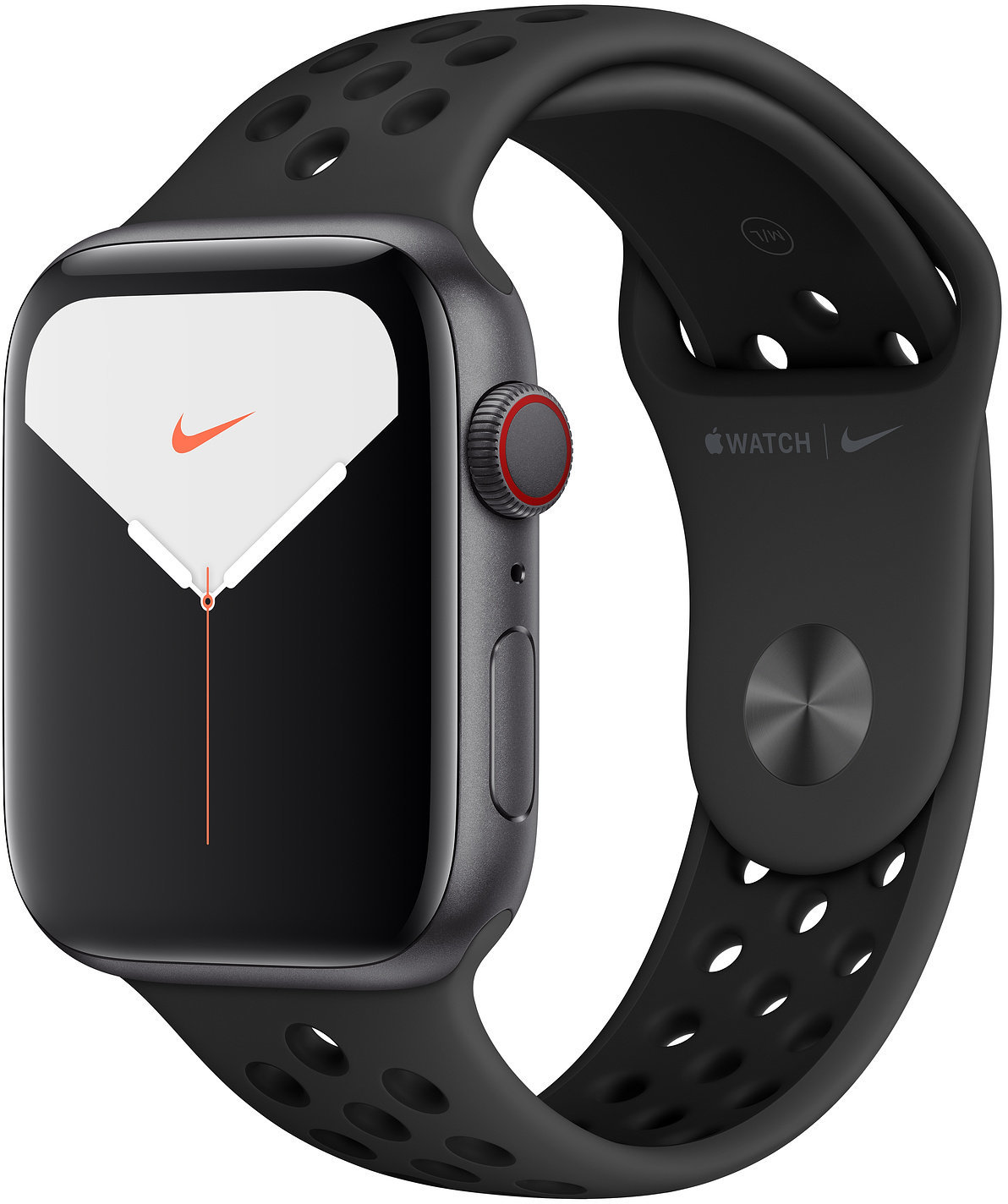 

Apple Watch Series 5 Nike+ 44mm GPS+LTE Space Gray Aluminum Case with Anthracite/Black Nike Sport Band (MX3A2)