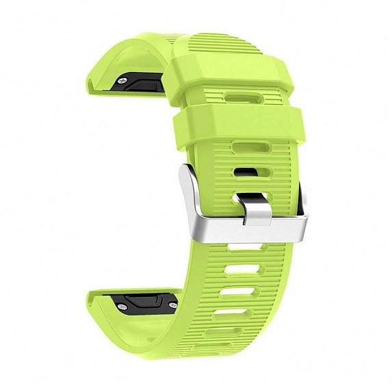 

Fashion Striped Silicone Band Green for Garmin QuickFit 26