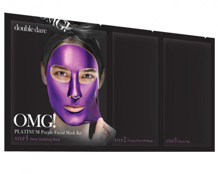 

Double Dare OMG! Platinum Purple Facial Mask Kit Трёхкомпонентный комплекс масок «Глубокое увлажнение и релакс» 31g