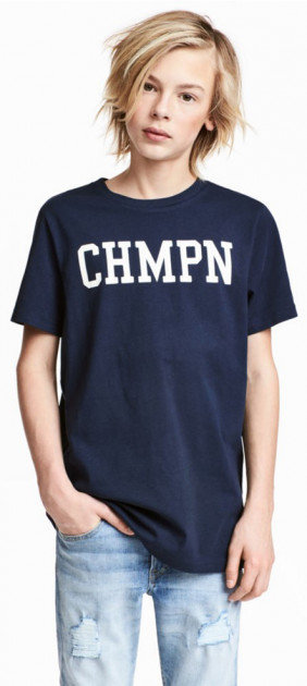 

Футболка H&M 4683595 134-140 см темно-синяя