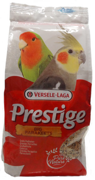 

Корм Versele-Laga Prestige Big Parakeets для средних попугаев, зерновая смесь, орехи 22 кг (211298)