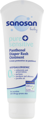 Акція на Sanosan Pure & Sensitive Panthenol Diaper Rash Ointment Детский гипоаллергенный крем от опрелостей 100 ml від Stylus