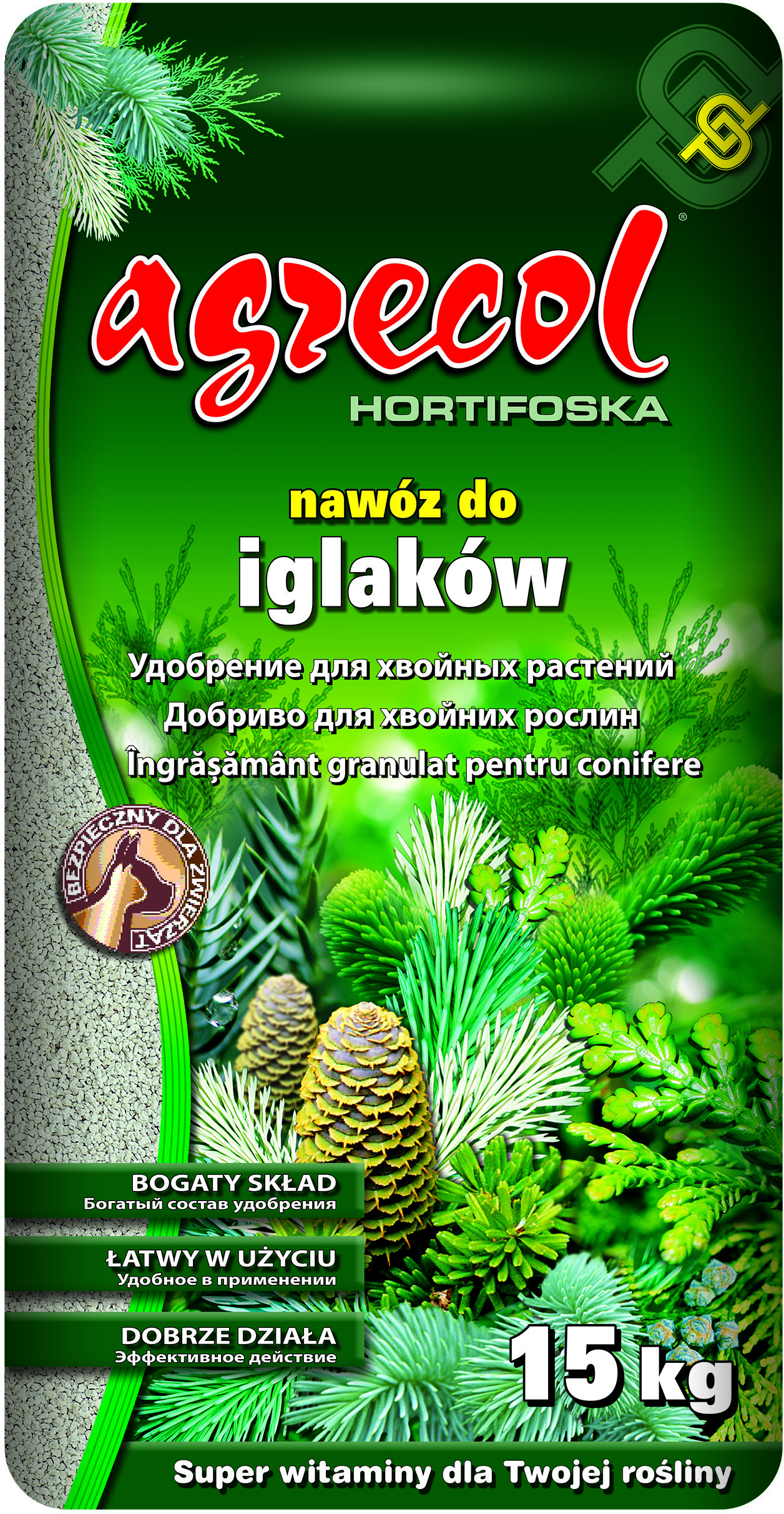 

Удобрение Agrecol Hortifoska для хвойных, 15кг (633)