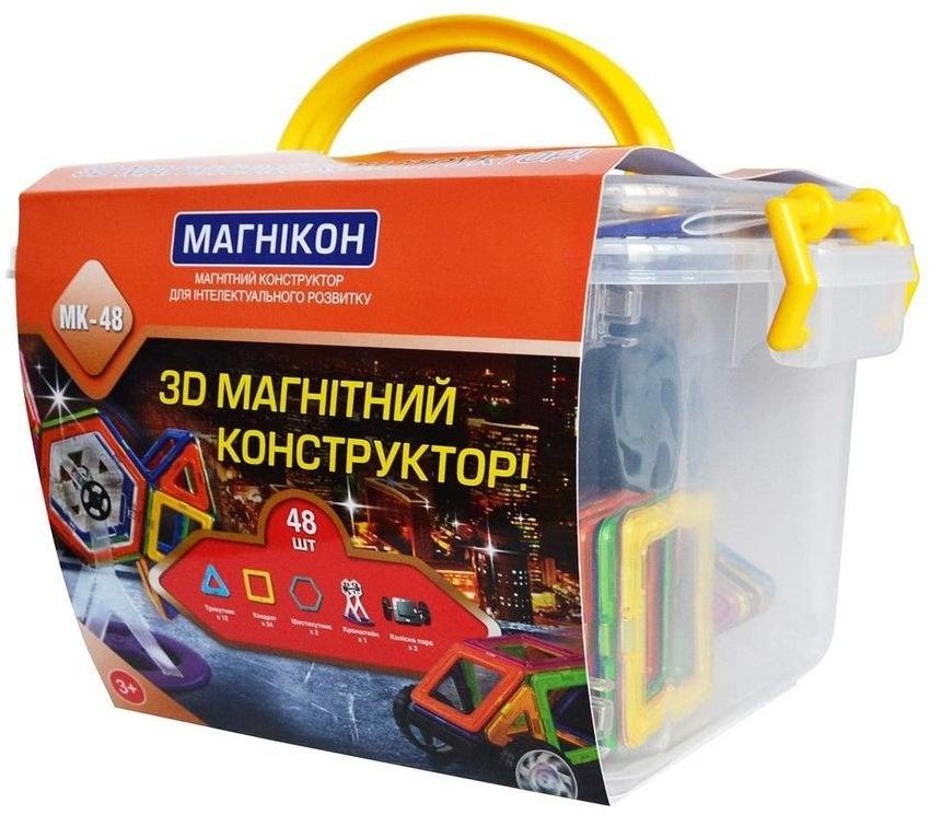 

3D магнитный конструктор Магнікон MK-48