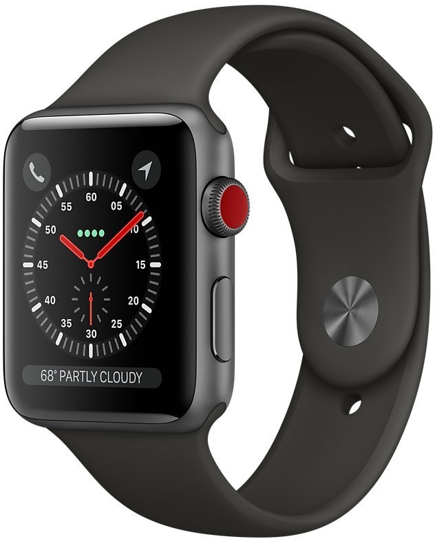 

Apple Watch Series 3 42mm GPS+LTE Space Gray Aluminum Case with Gray Sport Band (MR2X2)