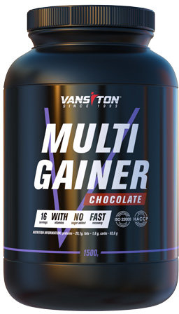 

Vansiton Multi Gainer 1500 g /16 servings/ Chocolate