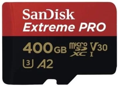 

SanDisk 400GB microSDXC Class 10 UHS-I V30 U3 A2 Extreme Pro + adapter (SDSQXCZ-400G-GN6MA)