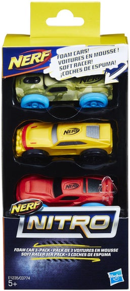 

Игровой набор Hasbro Nerf Nitro Три машинки (E1235 Ner Nitro Foam Car 3PK 7)