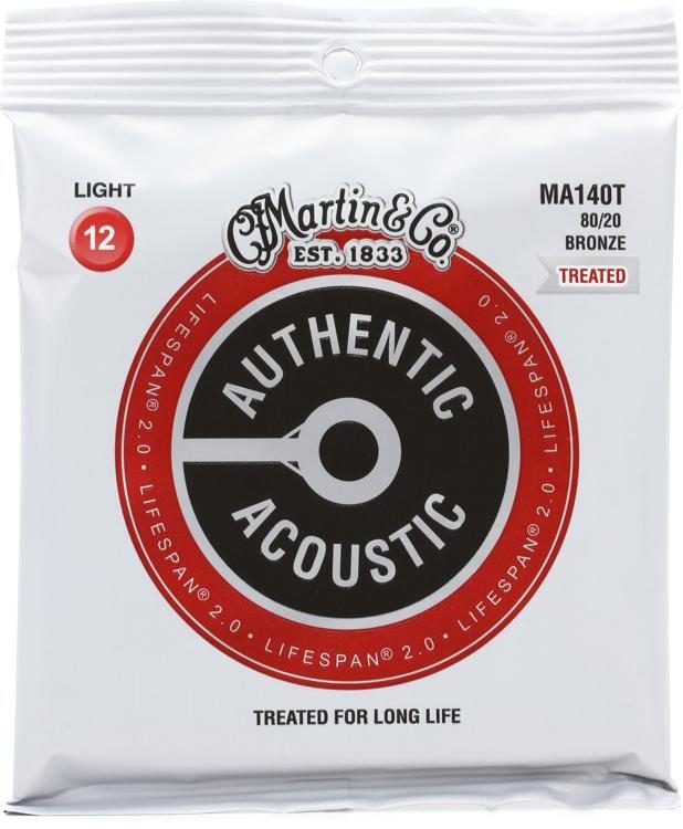 

Струны Martin MA140T Authentic Acoustic Lifespan 2.0 80/20 Bronze Light (12-54)