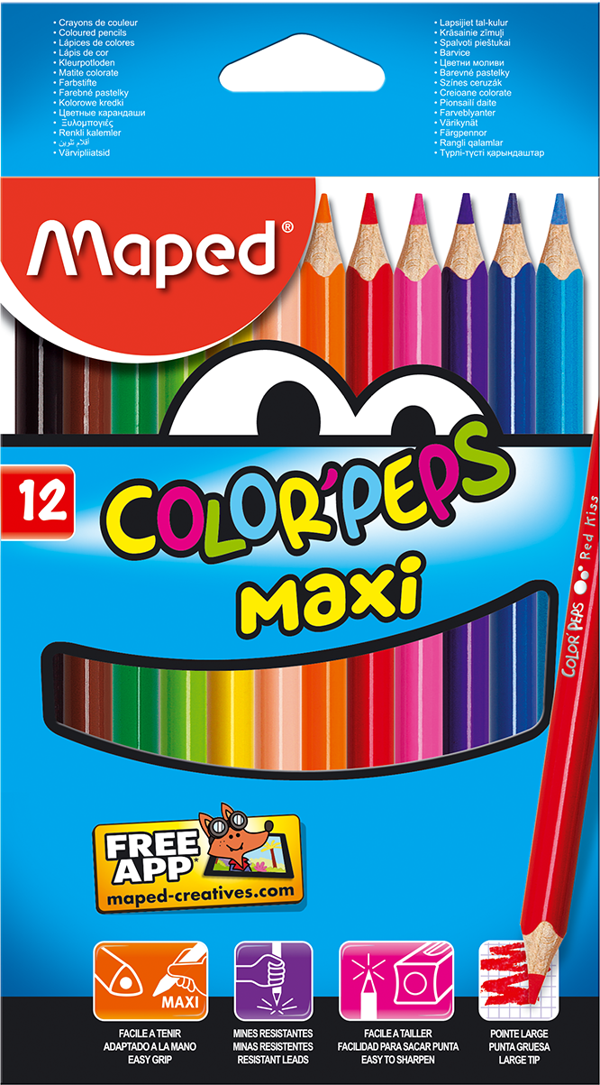 

Карандаши цветные Color Peps Maxi 12 цветов, Maped