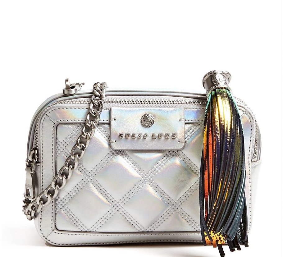 

Женская сумка кросс боди Guess Joli серебристая (HWJOLIL9239-HLO)