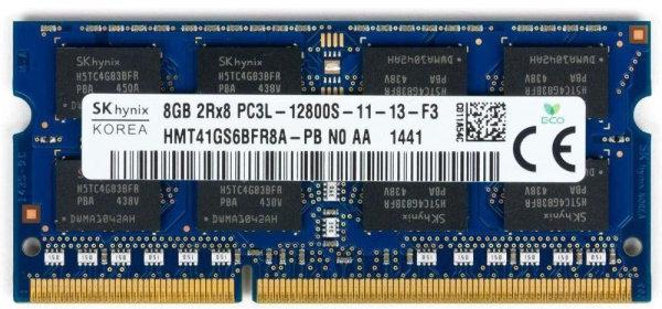 

Sk hynix 8 Gb SO-DIMM DDR3L 1600 MHz (HMT41GS6BFR8A-PB)